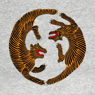 Antique Japanese Tiger Circle T-Shirt